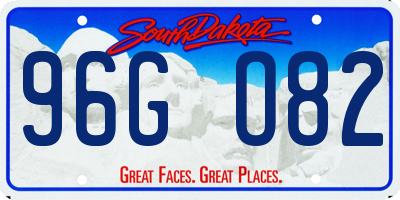 SD license plate 96GO82