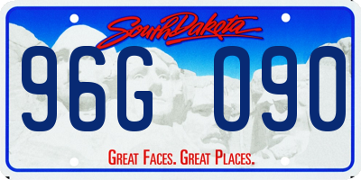 SD license plate 96GO90