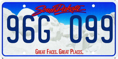 SD license plate 96GO99