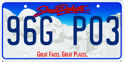 SD license plate 96GP03