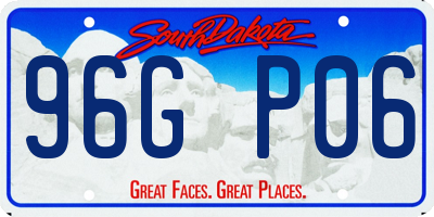 SD license plate 96GP06
