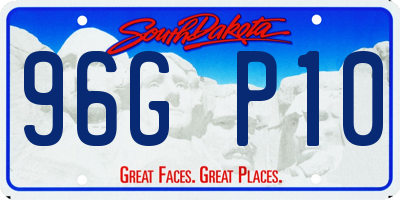 SD license plate 96GP10