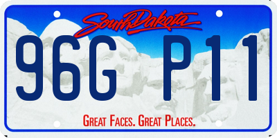 SD license plate 96GP11