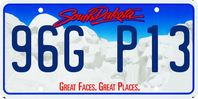 SD license plate 96GP13