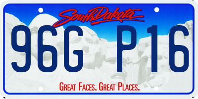 SD license plate 96GP16