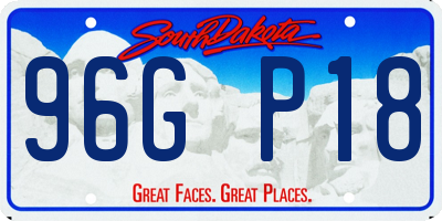 SD license plate 96GP18