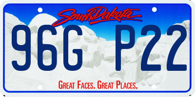 SD license plate 96GP22