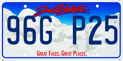 SD license plate 96GP25