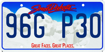 SD license plate 96GP30