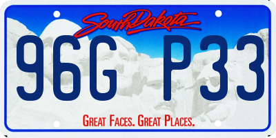 SD license plate 96GP33