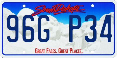 SD license plate 96GP34