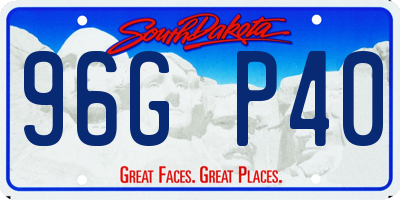 SD license plate 96GP40