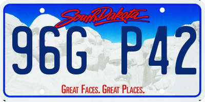 SD license plate 96GP42