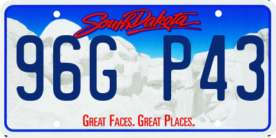 SD license plate 96GP43