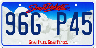 SD license plate 96GP45