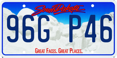 SD license plate 96GP46