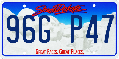 SD license plate 96GP47