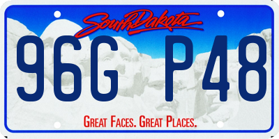 SD license plate 96GP48