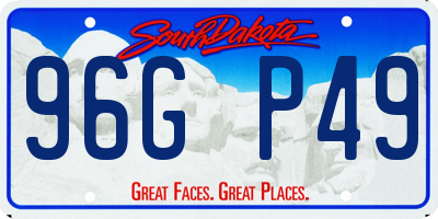 SD license plate 96GP49