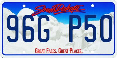 SD license plate 96GP50