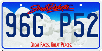 SD license plate 96GP52