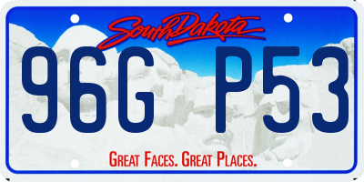 SD license plate 96GP53