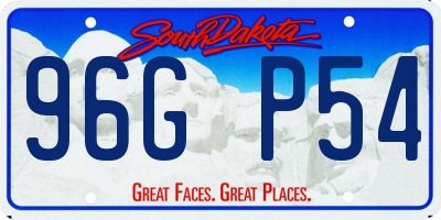 SD license plate 96GP54