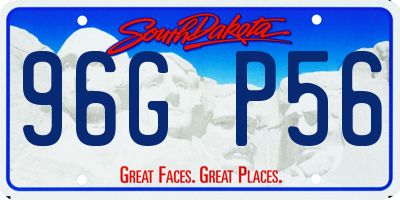 SD license plate 96GP56