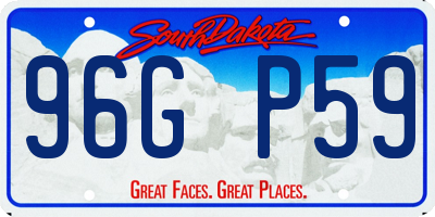 SD license plate 96GP59