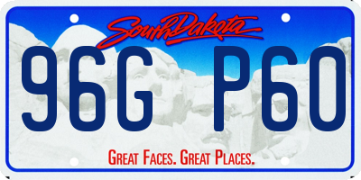 SD license plate 96GP60