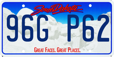 SD license plate 96GP62