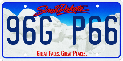 SD license plate 96GP66