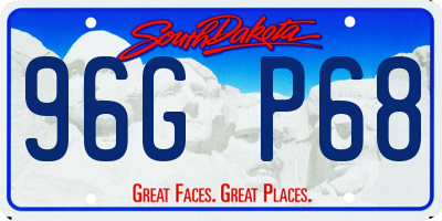 SD license plate 96GP68