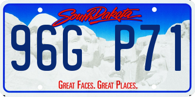 SD license plate 96GP71