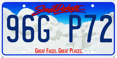 SD license plate 96GP72