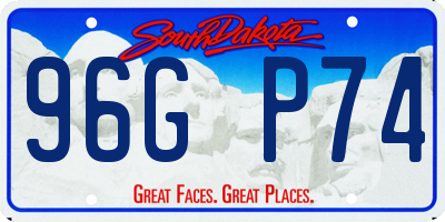 SD license plate 96GP74