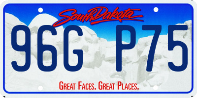 SD license plate 96GP75