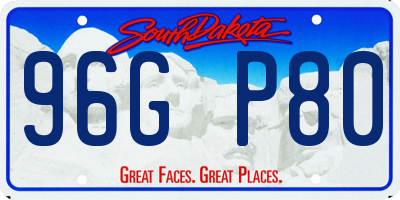 SD license plate 96GP80