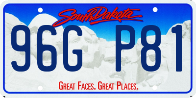 SD license plate 96GP81