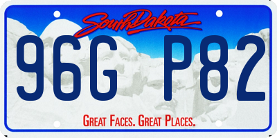 SD license plate 96GP82