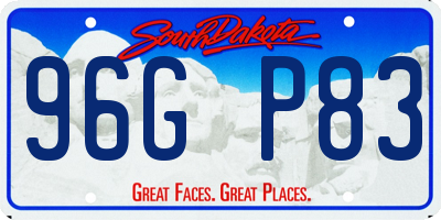 SD license plate 96GP83