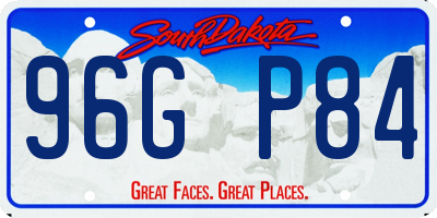 SD license plate 96GP84