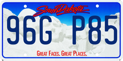 SD license plate 96GP85