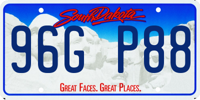 SD license plate 96GP88