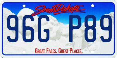 SD license plate 96GP89