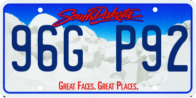 SD license plate 96GP92