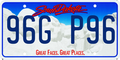 SD license plate 96GP96