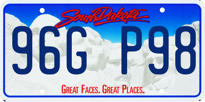 SD license plate 96GP98