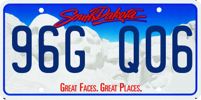 SD license plate 96GQ06