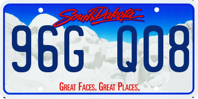 SD license plate 96GQ08